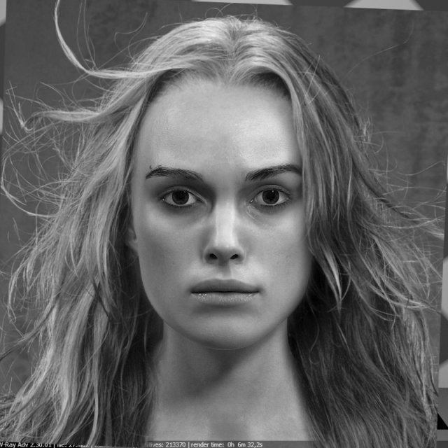 Keira knightley head 3D मॉडल .c4d .max .obj .3ds .fbx .stl .blend 
