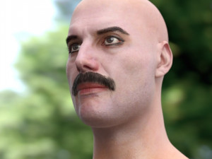 Freddie mercury singer head Modelo 3D