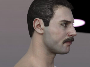 Freddie mercury singer head Modelo 3D