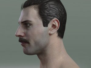Freddie mercury singer head Modelo 3D
