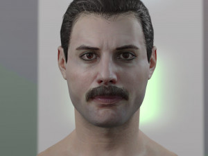 Freddie mercury singer head Modelo 3D