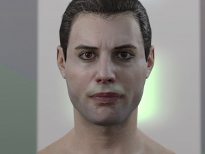 Freddie mercury singer head Modelo 3D