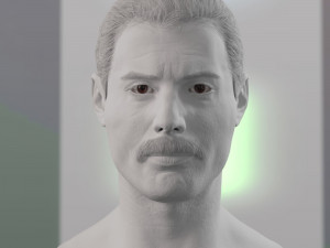 Freddie mercury singer head Modelo 3D