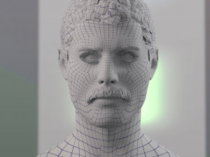 Freddie mercury singer head Modelo 3D