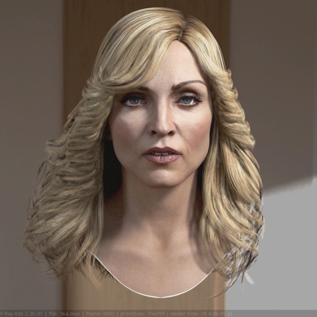Madonna singer head 3D 模型 .c4d .max .obj .3ds .fbx .stl .blend 