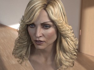Madonna singer head 3D 模型