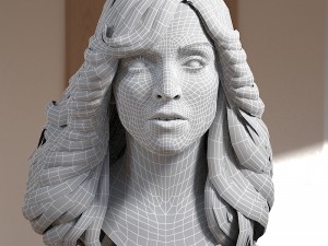 Madonna singer head 3D 模型