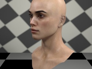 Keira knightley head v2 Modello 3D