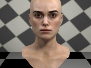 Keira knightley head v2 Modello 3D