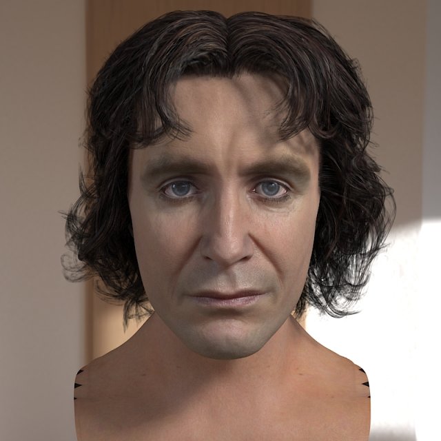 Eighth doctor paul mcgann head 3D Модель .c4d .max .obj .3ds .fbx .stl .blend 