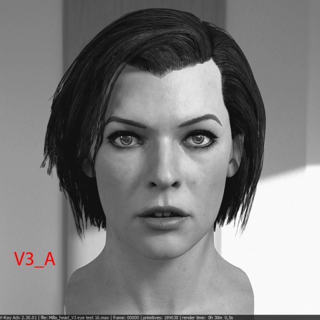 Milla jovovich head v3 resident evil 3D Model in Woman 3DExport