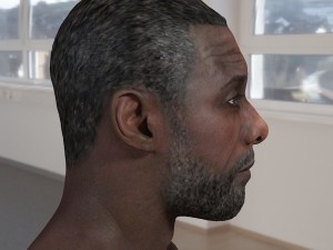 Idris elba head v2 Model 3D