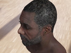 Idris elba head v2 Model 3D
