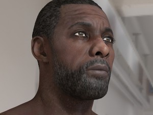 Idris elba head v2 Model 3D