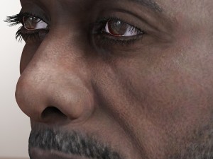Idris elba head v2 Model 3D