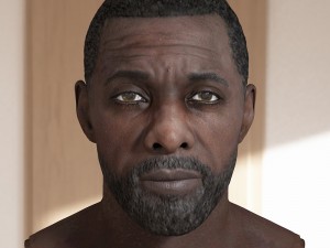 Idris elba head v2 3D Model