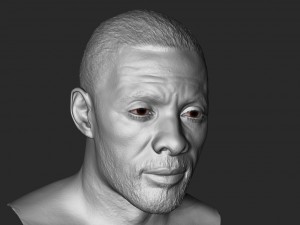 Idris elba head v2 Model 3D