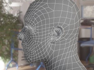 Idris elba head v2 Model 3D
