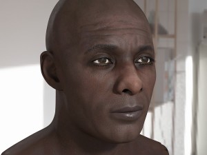 Idris elba head v2 a 3D Модель