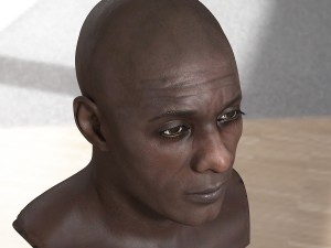 Idris elba head v2 a 3D Модель