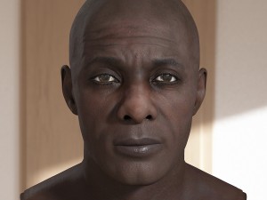 Idris elba head v2 a 3D Model