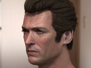 Clint eastwood dirty harry head 3D Model