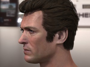 Clint eastwood dirty harry head 3D Model