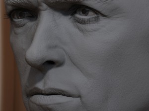 Clint eastwood dirty harry head 3D Model