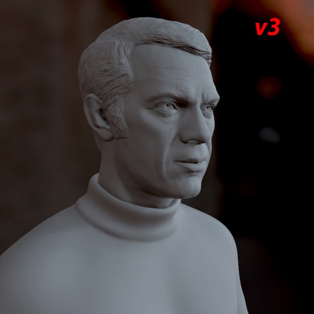 3d printable model steve mcqueen Modello di stampa 3D .c4d .max .obj .3ds .fbx .stl .blend 