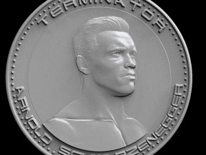 3d printing model arnold schwarzenegger medallion coin 3D Print Model