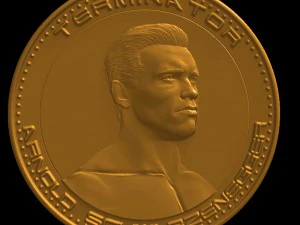 3d printing model arnold schwarzenegger medallion coin 3D Print Model
