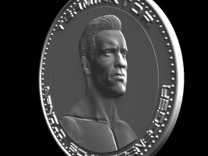 3d printing model arnold schwarzenegger medallion coin 3D 打印模型