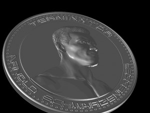 3d printing model arnold schwarzenegger medallion coin 3D 打印模型