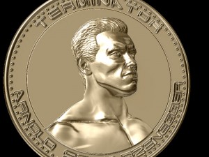 3d printing model arnold schwarzenegger medallion coin 3D 打印模型