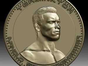 3d printing model arnold schwarzenegger medallion coin 3D Print Model
