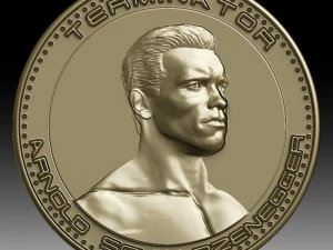 3d printing model arnold schwarzenegger medallion coin 3D Print Model