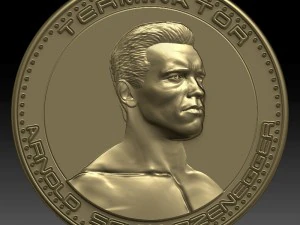 3d printing model arnold schwarzenegger medallion coin 3D Print Model