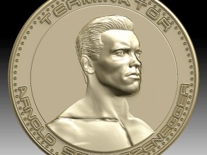 3d printing model arnold schwarzenegger medallion coin 3D 打印模型