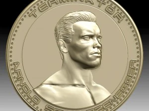 3d printing model arnold schwarzenegger medallion coin 3D Print Model