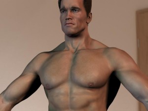 Arnold schwarzenegger body hair and fur 3D Модель