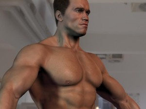 Arnold schwarzenegger body hair and fur 3D Модель