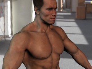 Arnold schwarzenegger body hair and fur 3D Модель