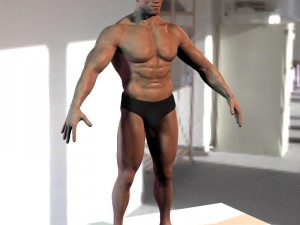 Arnold schwarzenegger body hair and fur 3D Модель