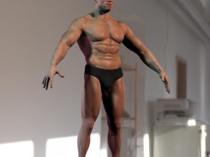 Arnold schwarzenegger body hair and fur 3D Модель