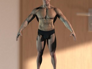 Arnold schwarzenegger body hair and fur 3D Модель