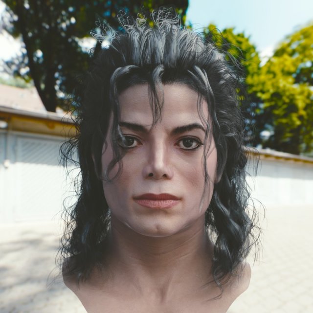 Michael jackson head 3D Model .c4d .max .obj .3ds .fbx .stl .blend 