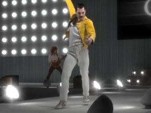 Of freddie mercury singer rigged 3D Model
