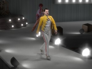 Of freddie mercury singer rigged 3D Model