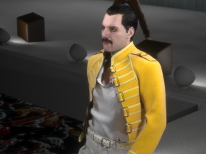 Of freddie mercury singer rigged 3D Model
