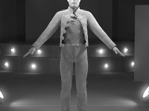 Of freddie mercury singer rigged 3D Model